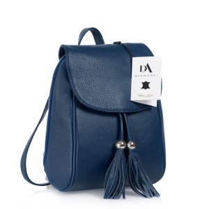 Rucsac dama din piele naturala DiAmanti Giuseppe Albastru Inchis